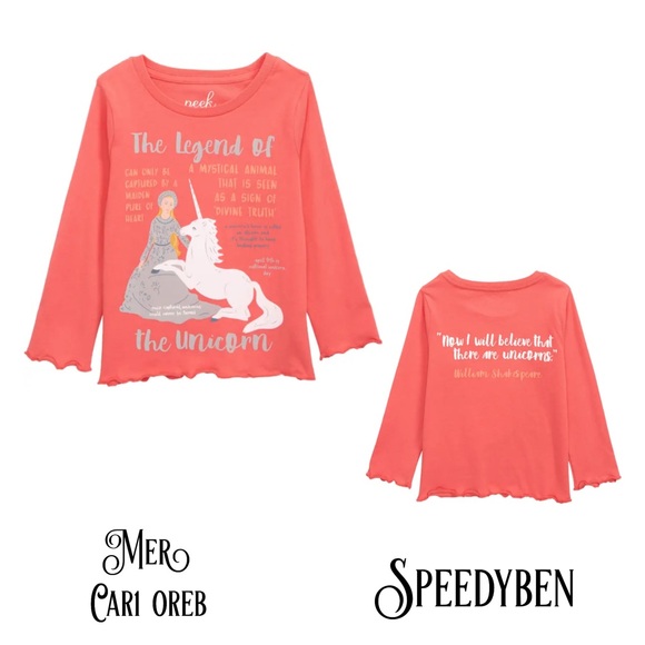 Peek Legend of the Unicorn Graphic Long Sleeve 2T Tee NWT - Picture 2 of 10